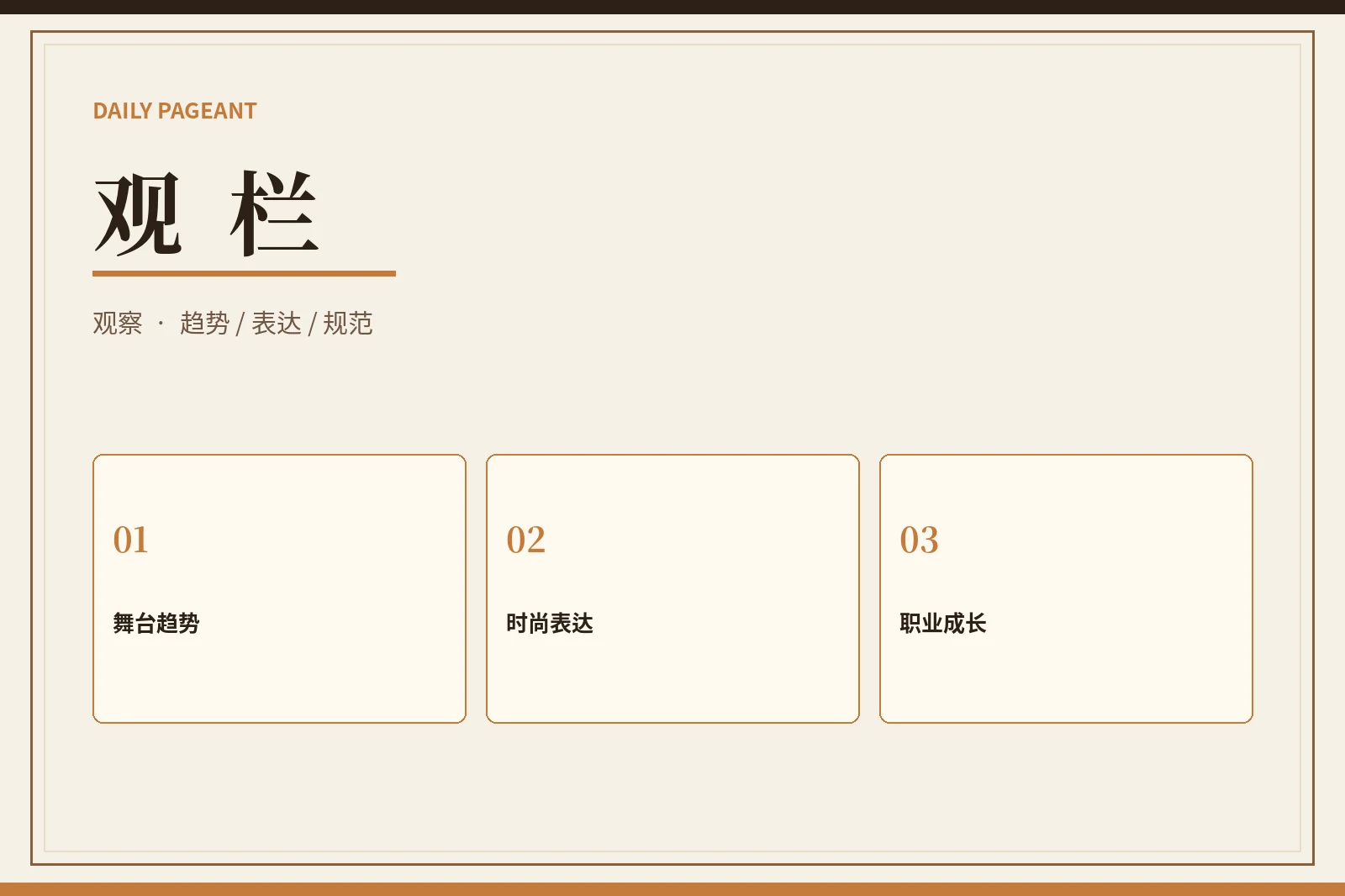 每日大赛观栏行业观察视觉